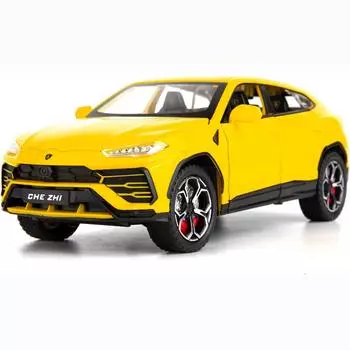 1:24 модель автомобиля Lamborghini Urus, литая под давлением машинка с откатным механизмом, игрушечная машина, двери открываются, свет и звук, игрушки для мальчиков, подарки для детей и взрослых 1:24-Size:21.5*8.7*6.2cm чёрный