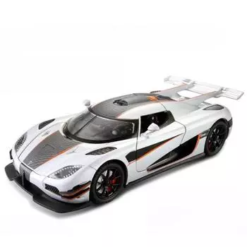 1/24 Модель спортивного автомобиля Koenigsegg ONE Литой сплав Суперкар Игрушечная дверь может открываться, оттягивается назад Декоративная коллекция Подарки на день рождения мальчика фиолетовый
