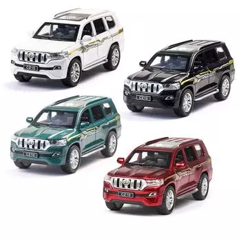 1:24 Музыкальная осветительная машина Prado, отлитая под давлением игрушечный транспорт, модель автомобиля Hot Wheel с игрушечным автомобилем белый