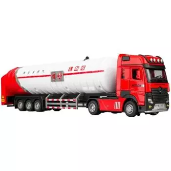 1/24 нефтяной грузовик игрушечная модель автомобиля литой сплав с инерционным звуком и световыми игрушками модели транспортных средств детский подарок на день рождения красный
