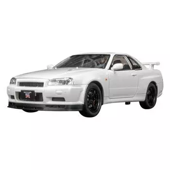 1/24 NISSAN Skyline Ares GTR GT-R R34 литые спортивные модели автомобилей и игрушечные гоночные машины модели автомобилей звук и свет детские подарки фиолетовый