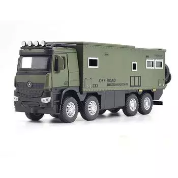 1/24 NOMADISM NAVIGATOR Benz Arocs 8X8 литая игрушечная модель автомобиля со звуком и светом детские игрушки коллекционные предметы подарок на день рождения серый