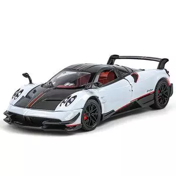 1/24 Pagani Huayra BC литая модель автомобиля игрушечная машинка со звуком и светом 1/24-Size:19*9*5cm белый