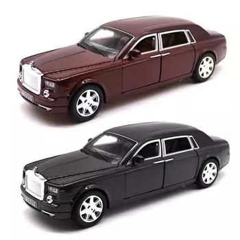 1:24 Phantom Metal Diecasts Toy Vehicles Модель автомобиля с подвижной дверью и откидным механизмом со звуковым светом Игрушки для автомобилей чёрный