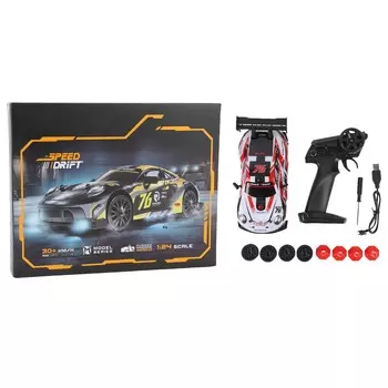 1:24 RC Drift Racing Car High Speed Remote Control Перезаряжаемый Миниатюрный 4-колесный игрушечный автомобиль