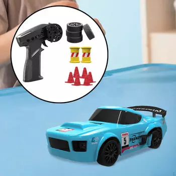 1/24 RC Drift Tyre Car Модель Спортивная Игрушка Перезаряжаемый 4WD Дистанционное Управление Гоночные Машины синий