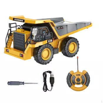 1/24 RC самосвал, 6CH резиновые шины модель пульт дистанционного управления полностью функциональная конструктор игрушка