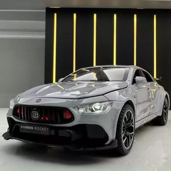 1/24 ROCKET 900 литая игрушечная модель автомобиля из сплава резиновые шины имитация салона 6 дверей открывающийся автомобиль коллекционные украшения детская игрушка мальчик подарок серый