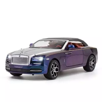 1/24 Rolls Royce Dawn Spofec литые игрушечные машинки и игрушечные машинки модель автомобиля звук и свет инерционные машинки игрушки для детей подарки фиолетовый