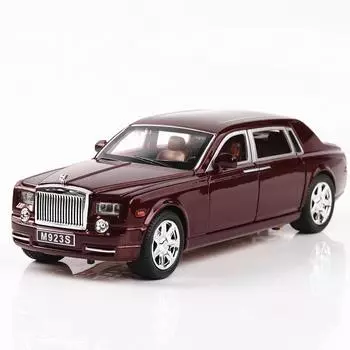 1:24 Rolls Royce Machine, литье под давлением, игрушечный транспорт, модель автомобиля Hot Wheel с дверцами автомобиля, которую можно открыть, игрушка вино красного