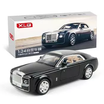 1/24 Rolls Royce Phantom Модель автомобиля Металлическая модель автомобиля Литой автомобиль из сплава Детская игрушка Подарочные предметы коллекционирования Бесплатная доставка чёрный