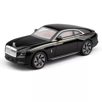 1/24 Rolls Royce Spectre Alloy Luxy Car Model Diecast Metal New Energy Car Vehicles Model Sound and Light Boys Toy for Kids Gift чёрный