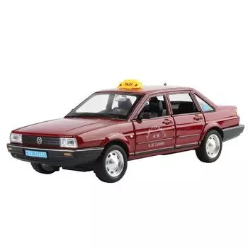 1/24 Сантана сплав такси модель автомобиля литые металлические городские такси транспортные средства модель автомобиля имитация звука свет коллекция детская игрушка подарок красный