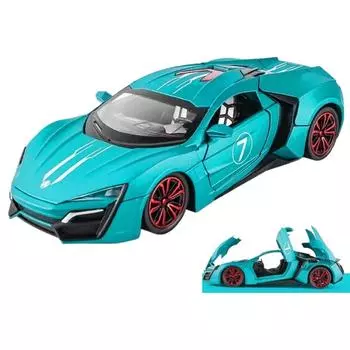 1/24 спрей Lykan Hypersport, модель автомобиля из сплава, игрушки со световым звуковым эффектом, подходят для взрослых и детей для подарков, предметов коллекционирования, украшений 1/24-Size:20.5*9.5*5cm красный