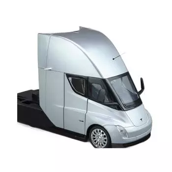 1/24 Tesla Semi Trailer Truck Alloy Diecast Car Model with Sound and Lights Pull Back Truck Vehicle Model Boy Collection Gift серебряный