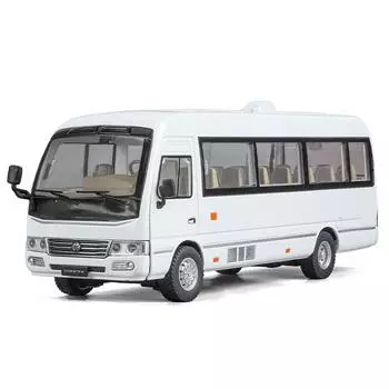 1/24 Toyota Coaster Средний Бизнес Автобус Литой Сплав Модель Машины Моделирование Бутик Книжный Шкаф Украшения Модный Орнамент Подарок Мальчик чёрный