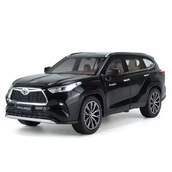 1/24 Toyota Highlander SUV литые модели автомобилей и игрушечные металлические внедорожники имитация моделей автомобилей звук и свет детский подарок белый