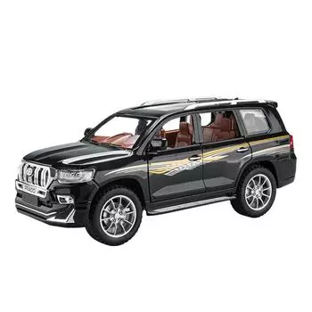 1/24 Toyota Prado литые игрушечные машинки и игрушечные машинки игрушечный внедорожник металлическая коллекция машинка моделирование LAND CRUISER модель машины детские подарки чёрный