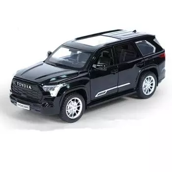1/24 Toyota Sequoia SUV имитационная модель автомобиля из литого металла, внедорожные транспортные средства, модель автомобиля, звук и свет, игрушка для мальчиков, подарок для детей красный