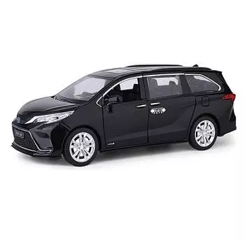 1/24 Toyota Sienna Granvia MPV Van литые игрушечные машинки из металла игрушечная модель автомобиля коллекция звуков и света детские игрушки чёрный
