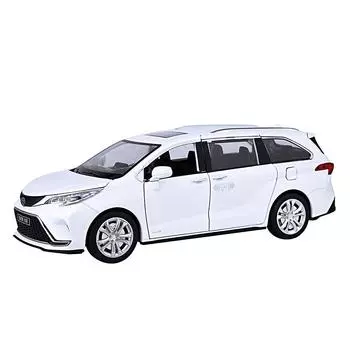 1/24 Toyota Sienna MPV литая модель автомобиля из металла транспортные средства модель автомобиля звуковая и световая имитация коллекция детская игрушка подарок чёрный