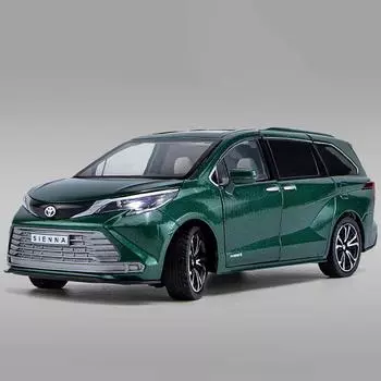 1:24 Toyota Sienna MPV Van литой игрушечный автомобиль металлическая игрушка коммерческий автомобиль модель автомобиля звук и свет инерционный механизм коллекция детская игрушка зелёный