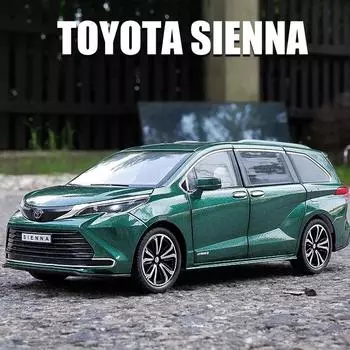 1:24 Toyota Sienna MPV Van литой игрушечный автомобиль металлическая игрушка коммерческий автомобиль модель автомобиля звук и свет инерционный механизм коллекция детская игрушка белый