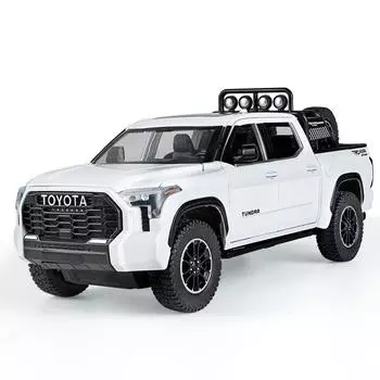 1/24 Toyota Tundra литая модель автомобиля из металла игрушечная машинка инерционный звук и свет симулятор машин игрушки для мальчиков подарок красный