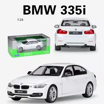 1/24 Welly BMW 3 серии 335i, модель автомобиля из сплава, литая под давлением металлическая игрушечная машина, модель автомобиля, коллекция высокой имитации, детская игрушка в подарок 1/24-19.5x7.5x6.2cm