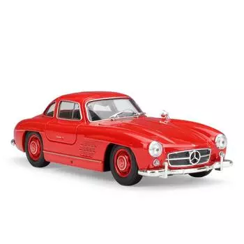 1/24 Welly Mercedes Benz 300SL сплава, классическая модель спортивного автомобиля, литье под давлением, металлическая игрушечная модель автомобиля, коллекция имитаций, детские подарки 1/24-19x7.2x5.7cm красный