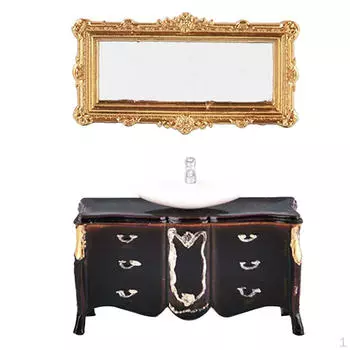 1:25 Модель стола Lavabo DIY Внутреннее украшение для макета поезда Декорации Аксессуары