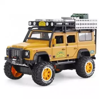 1/28 масштаб Camel Trophy Land Rover Defender Off Road литая модель игрушечной машинки для детей 1/28-Size:18.6*8.6*11.2cm жёлтый