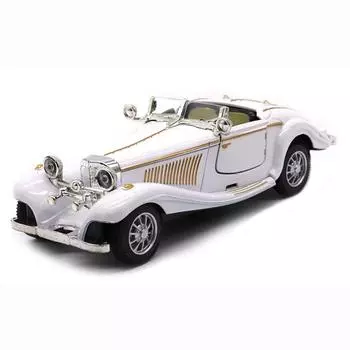 1:28 масштабов Benz 500K, откидной литой металл, антикварные классические модели автомобилей, коллекционные игрушки, подарки (Длина 6,5 дюйма/16,8 см) 1/28-16.2x5.7x4.8cm белый