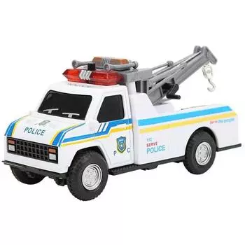 1/28 миниатюрные модели игрушек, спасательная полиция, пожарные автомобильные краны, откатная световая звуковая модель, детская игрушка в подарок 1/28-Size:15.5*7.5*6.2cm синий