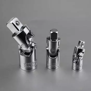 1/2 1/4 3/8 дюйма, хромированный универсальный шарнирный адаптер, торцевой ключ, аппаратный инструмент 1/4 inches