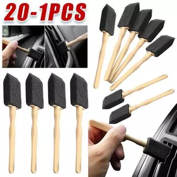 1/2/20Pcs Car Air Conditioner Vent Sponge Brush Car Detailing Brush Car Grille Cleaner Detailing Brush Auto Interior Accessories