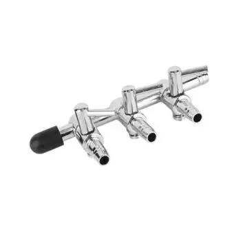 1 2 3 4 5-ходовой воздушный клапан для аквариума, регулирующий клапан из нержавеющей стали, разделительная трубка 4 мм 3way