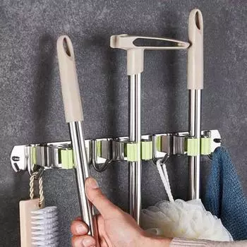 1/2/3/4/5 крючок настенный органайзер для швабры держатель щетки веник вешалка стеллаж для хранения A