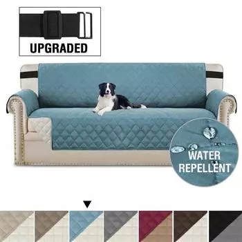 1 2 3 4 Чехол для дивана с водонепроницаемым покрытием, однотонный коврик для дивана для домашних животных и детей, моющиеся чехлы для дивана, протектор мебели для гостиной 1 Seater