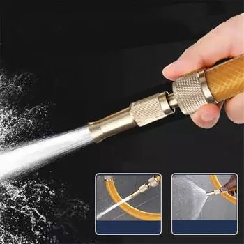 1/2 3/4 латунный шланговый наконечник высокого давления для автомобиля или сада регулируемый распылитель воды от распылителя до струи сверхпрочный шланговый наконечник