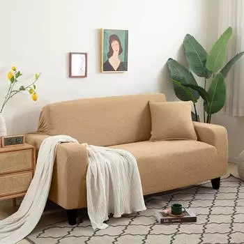 1/2/3/4-местные эластичные чехлы для диванов, эластичные L-образные чехлы для угловых диванов, антигрязные пледовые чехлы для кресел и диванов для гостиной и дома 1Seat 90-130CM