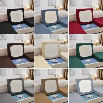 1/2/3/4 местный эластичный чехол на подушку для сиденья дивана, чехлы для диванов, чехлы для универсальных диванов для гостиной, секционные Back cushion cover кофейный