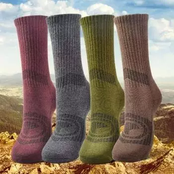1/2/3/4 пары дышащих походных носков для мужчин и женщин, лето, осень, пеший туризм, треккинг, катание на лыжах, охота, рыбалка, бесшовный спорт на открытом воздухе 1 Pair кофейный