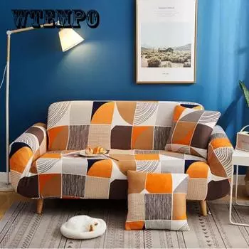 1/2/3/4 Seater Soft Elastic Slip-resistant Sofa Cover Easy Stretch T shape Slipcover Single seater