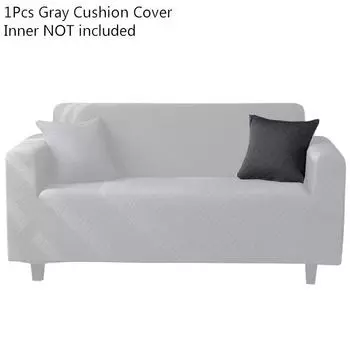 1 2 3 4 Seater Stretch Sofa Cover Slipcovers Elastic Couch Protector Jacquard Dark Gray Cushion Cover,1pcs:45*45cm