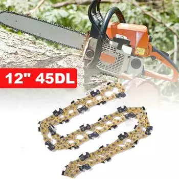 1/2/3/4 шт. 12 /11.5 дюймов золотая цепная пила 45 звеньев 3/8 LP цепь цепной пилы / направляющая для цепной пилы сменные детали цепной пилы аксессуар 1pcs chain