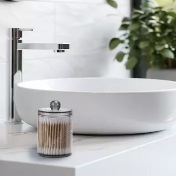 1/2/3/4 шт. коробка для хранения ватных тампонов, прозрачная с крышкой, пылезащитная, квадратная, утолщенная, большая вместимость, легкая, компактная, для домашнего общежития, ватная палочка 1pc