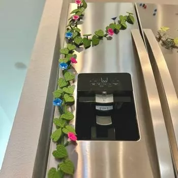 1/2/3/4 шт. Магнит на холодильник Morning Glory с шарнирными стеблями, виноградными цветами, растениями, магнит на холодильник для домашнего офиса, кухни, шкафчика, украшения 1pc розовый