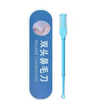 1/2/3/4 шт. моющийся триммер для волос с двойной головкой, триммер для волос в носу, ложка для ушей, вращающийся на 360° нож для волос в носу, триммер из нержавеющей стали 1Pcs зелёный