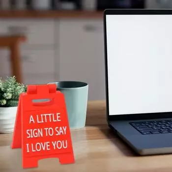 1/2/3/4 шт. Настольная табличка «Я люблю тебя» на День святого Валентина. Маленькая табличка, чтобы сказать «Я люблю тебя». Мини-украшение для домашнего офиса и стола. Украшение для пары и парня. 1pc красный